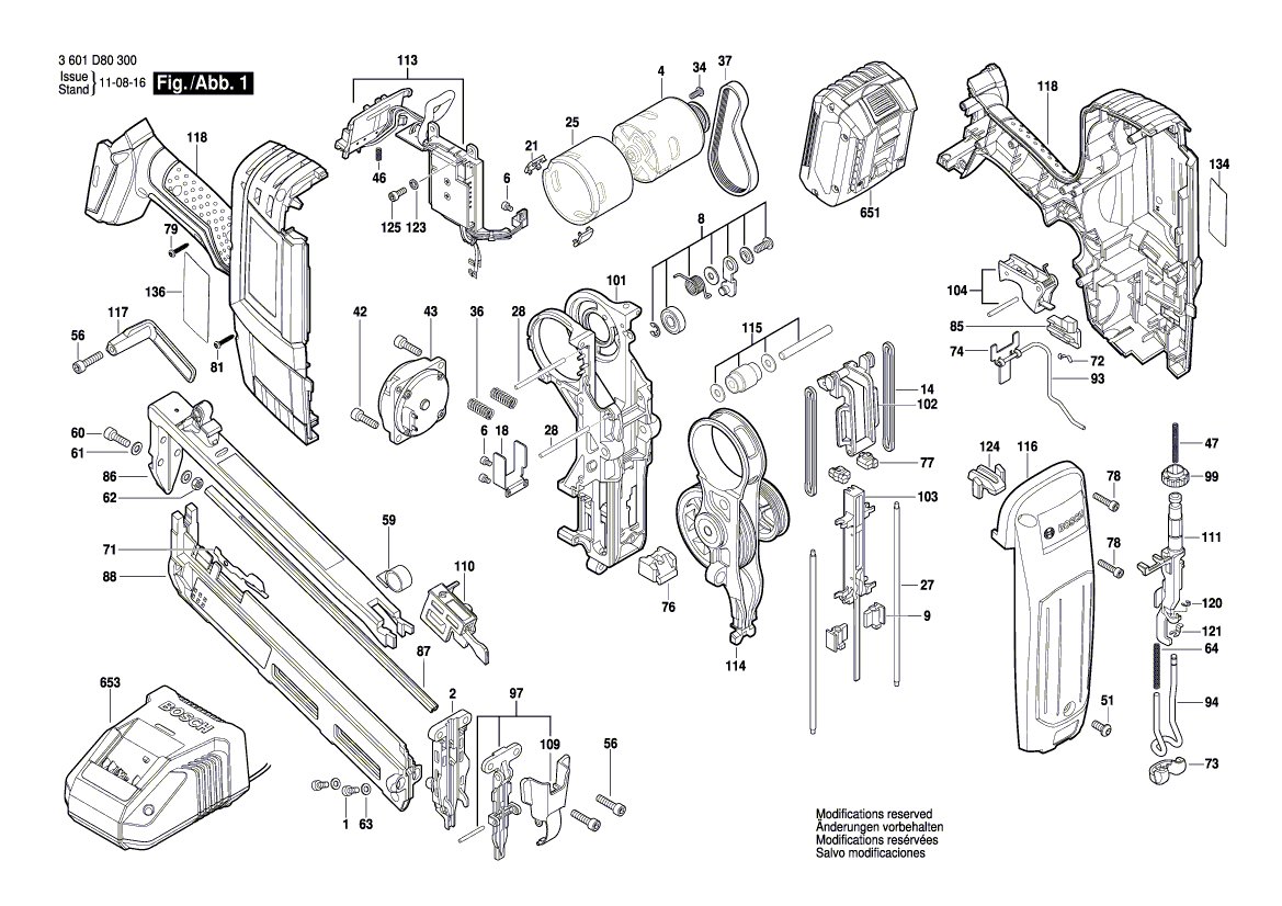 New Genuine Bosch 2610009767 Lever