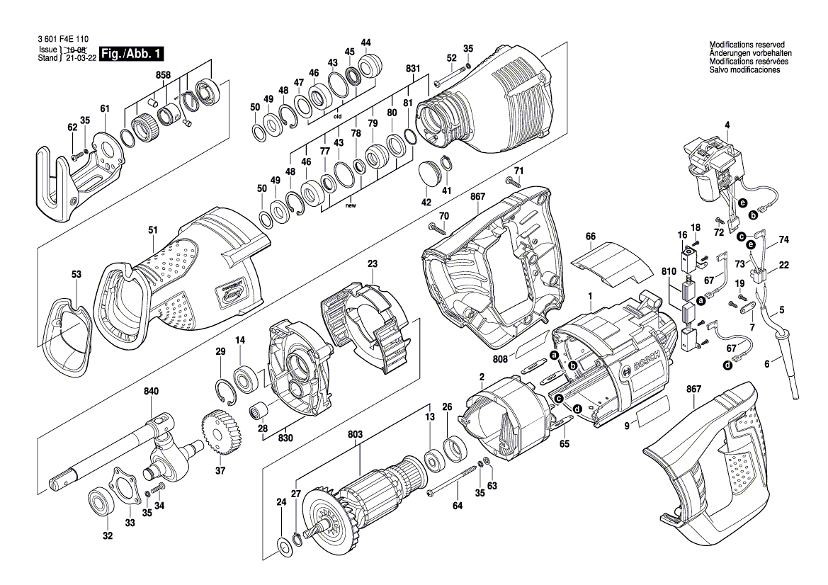 New Genuine Bosch 2610010014 Switch