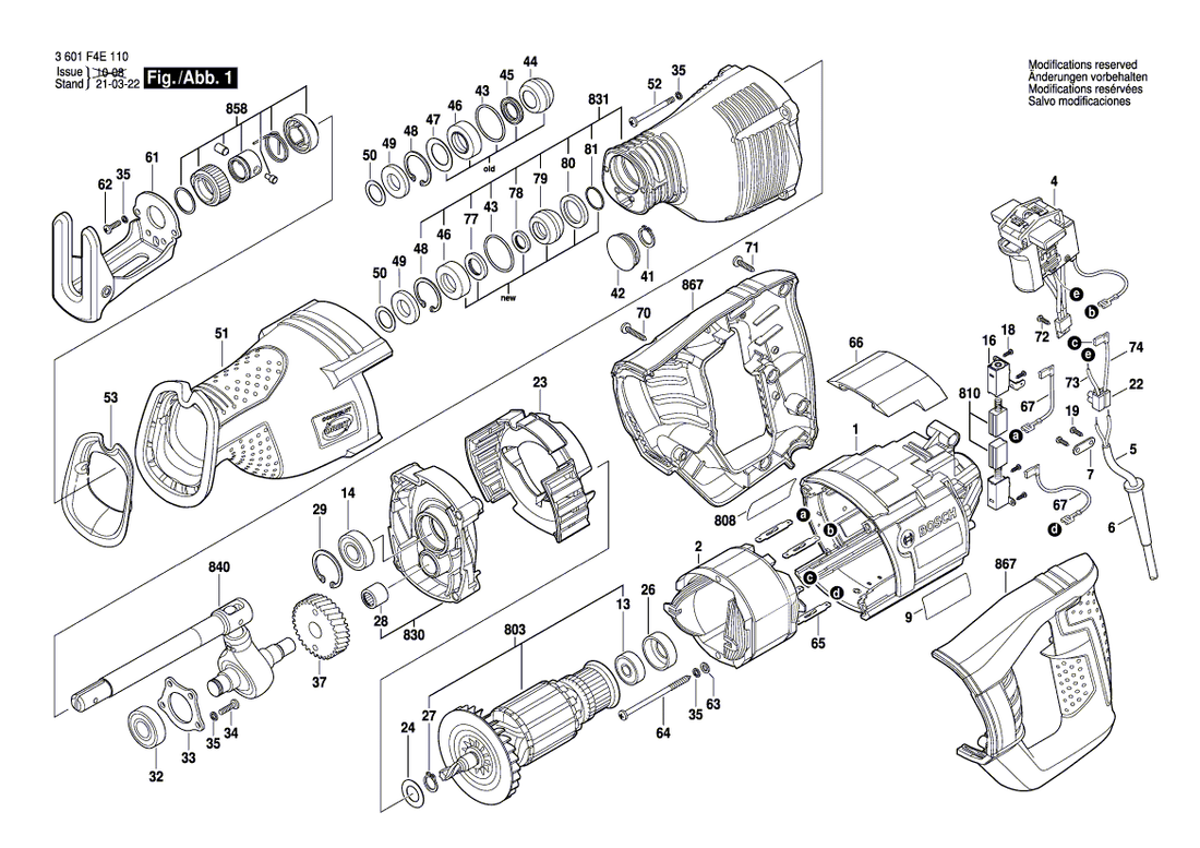 New Genuine Bosch 2610010014 Switch