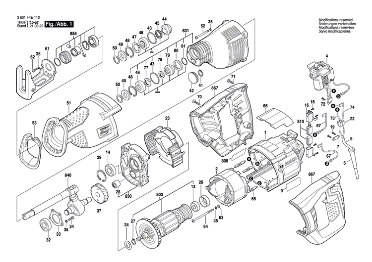 New Genuine Bosch 2610010014 Switch