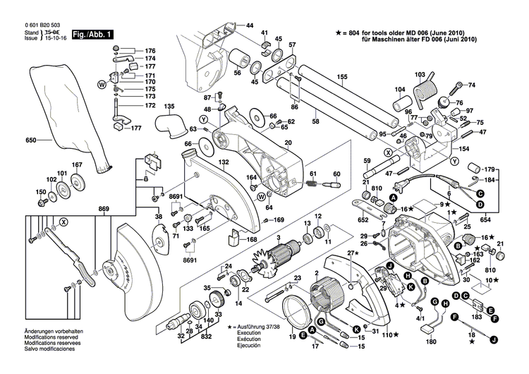 New Genuine Bosch 2610011964 Handle