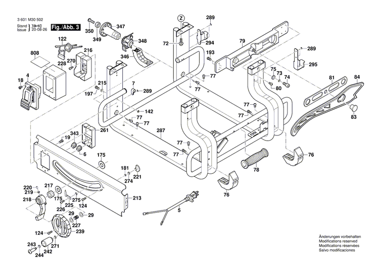 New Genuine Bosch 2610015062 Handle