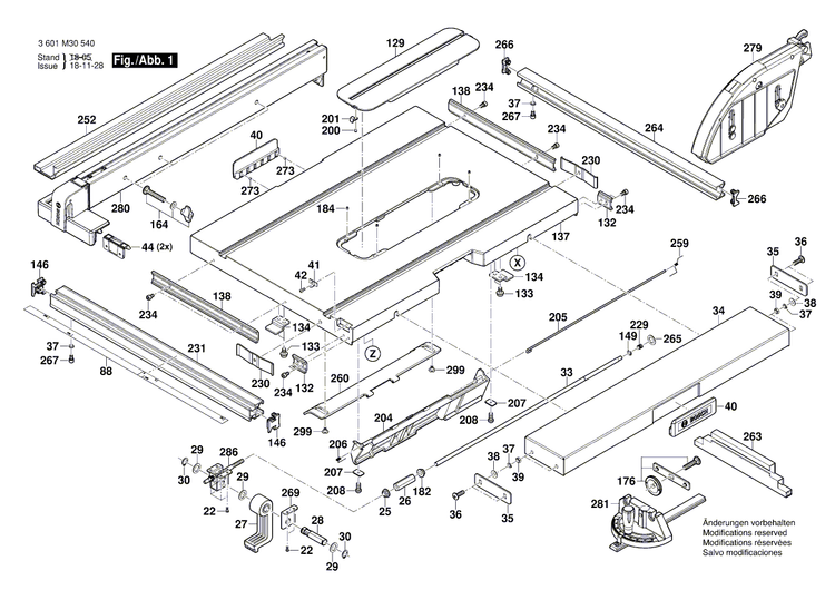 New Genuine Bosch 2610015074 Rail