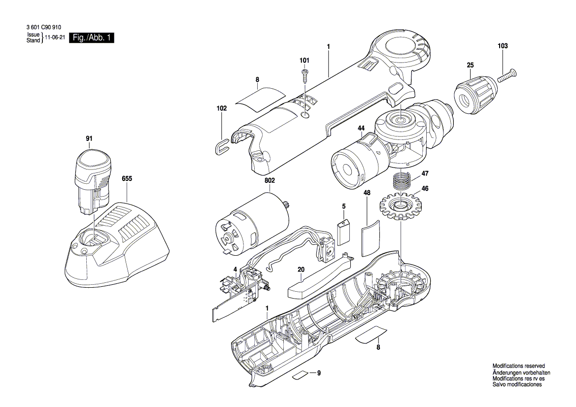 New Genuine Bosch 2610015446 Gear Box