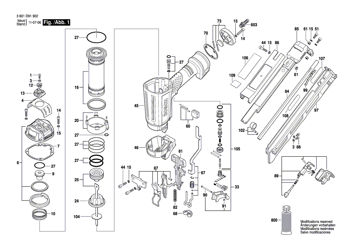 New Genuine Bosch 2610015523 Warning Label