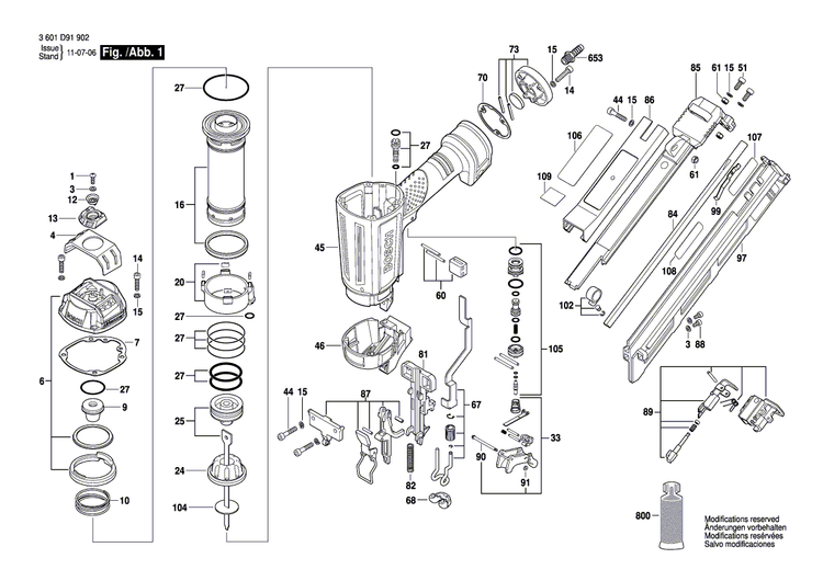 New Genuine Bosch 2610015523 Warning Label