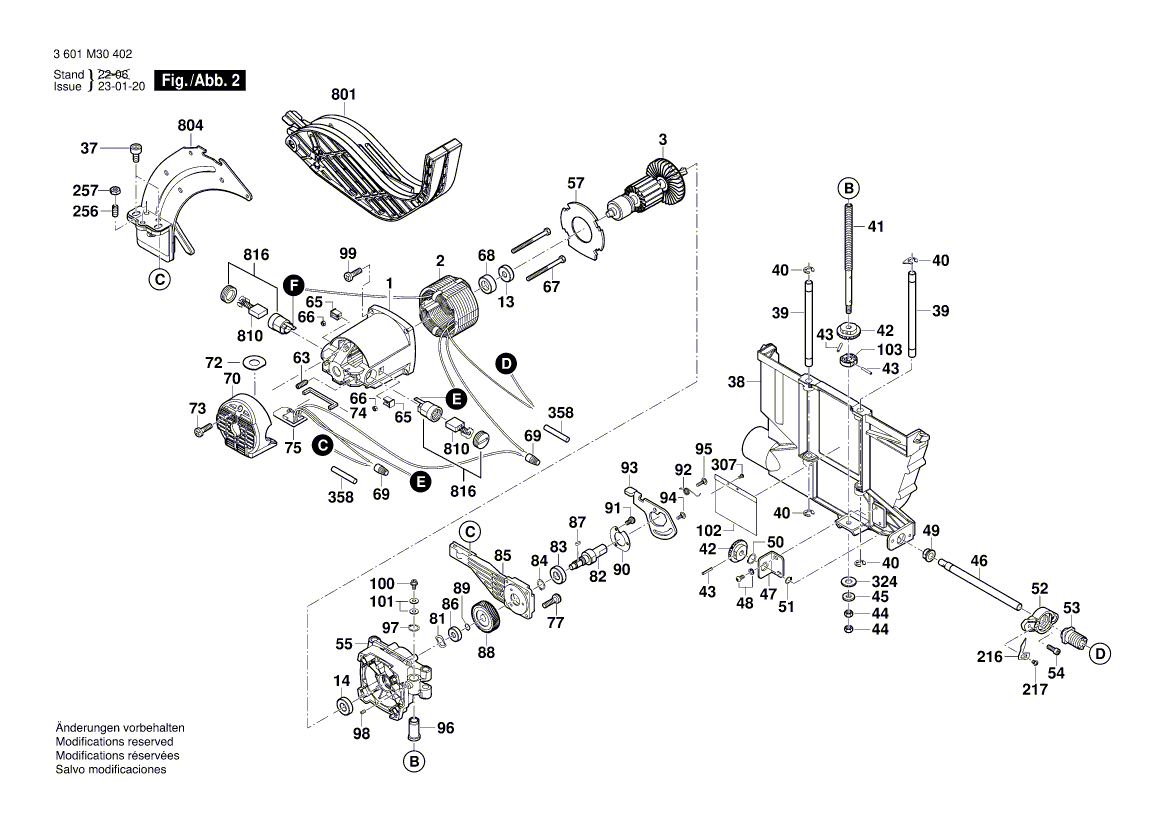 New Genuine Bosch 2610016833 Armature