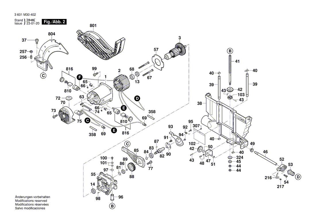 New Genuine Bosch 2610018315 Table top