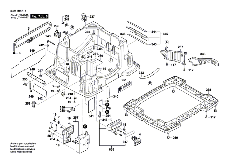 New Genuine Bosch 2610026765 Rail