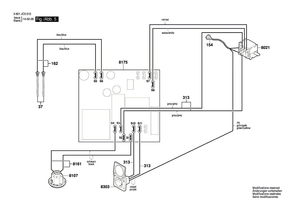 New Genuine Bosch 2610033213 Motor