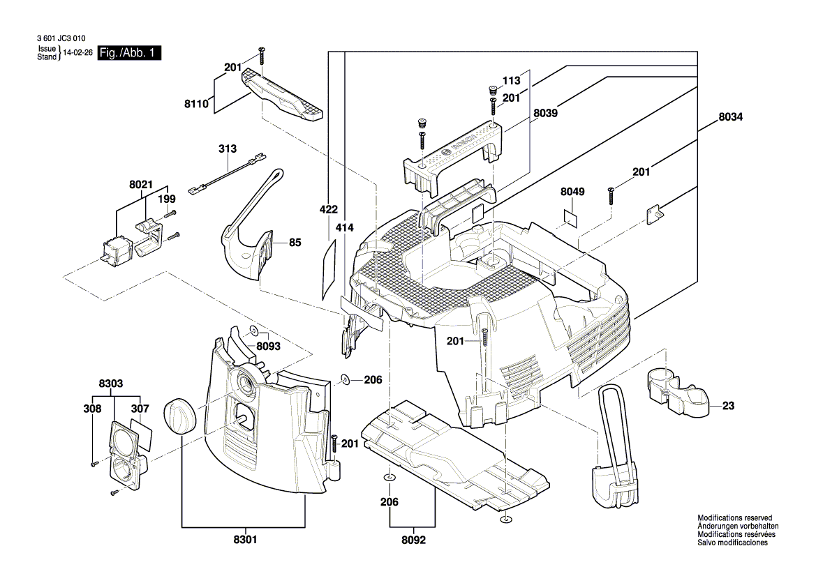 New Genuine Bosch 2610033213 Motor