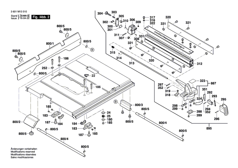 New Genuine Bosch 2610033762 Cable assembly