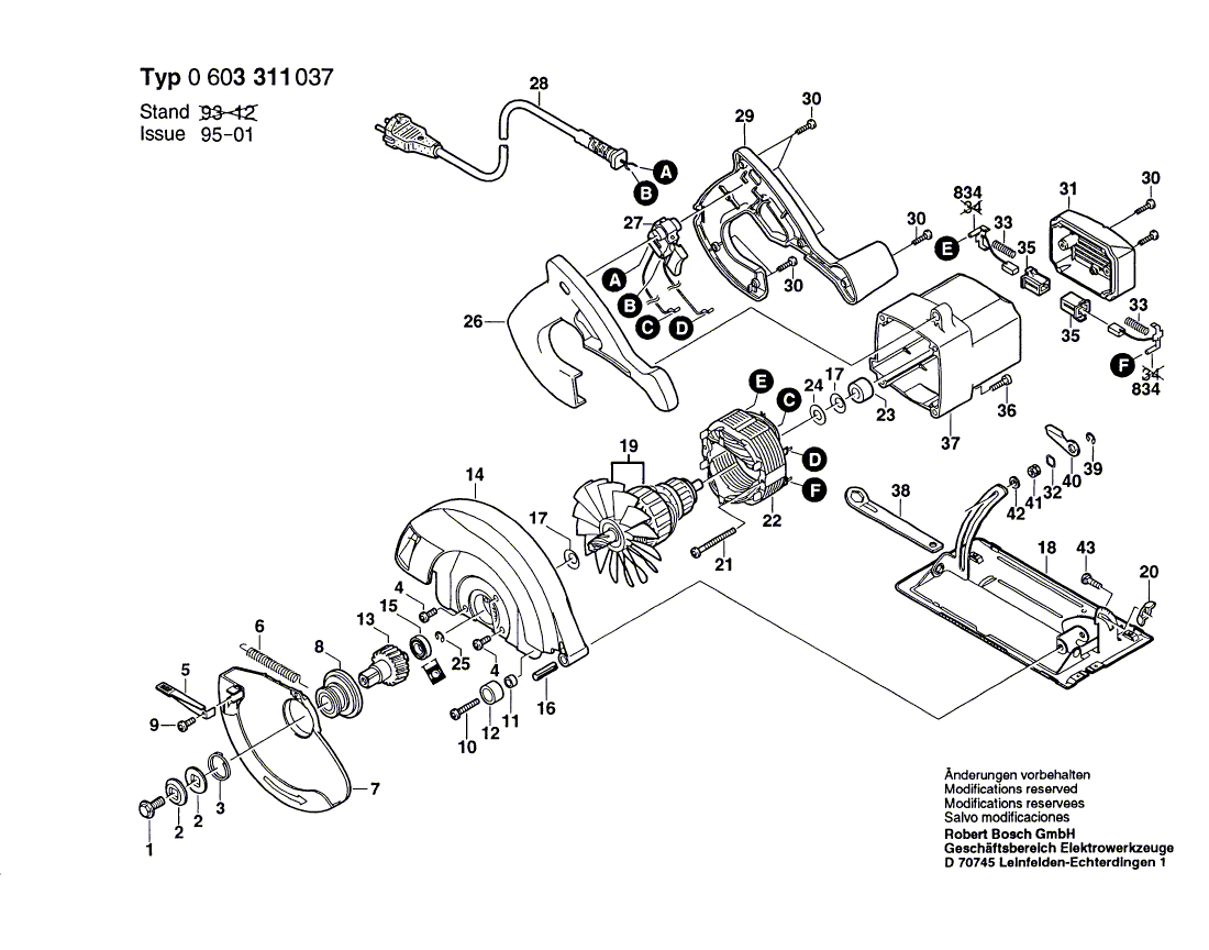 New Genuine Bosch 2610341335 Screw