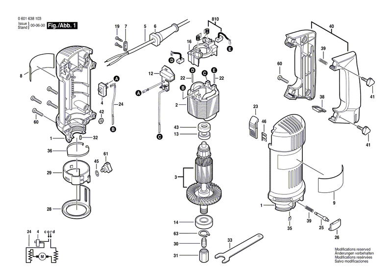 New Genuine Bosch 2610350103 Pin