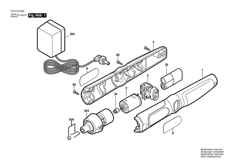 New Genuine Bosch 2610352716 Motor