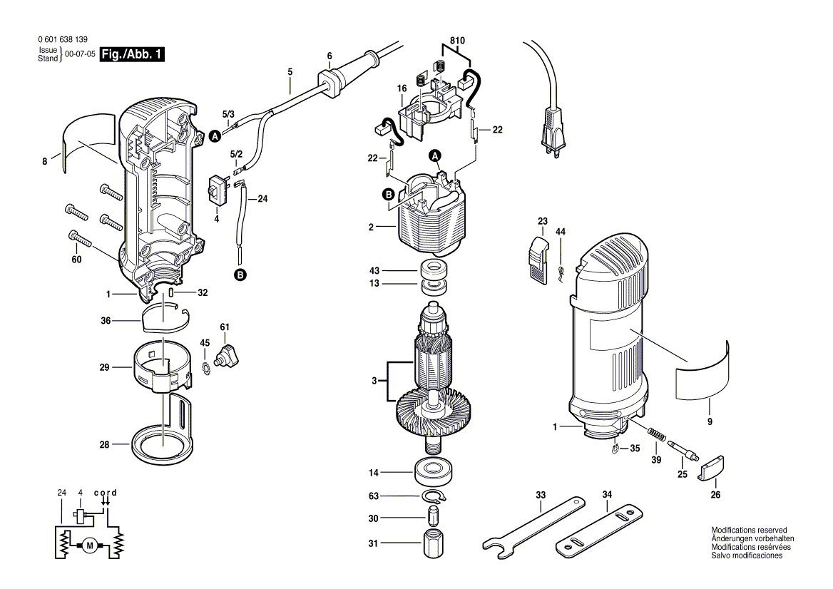 New Genuine Bosch 2610353931 Carbon-Brush Set