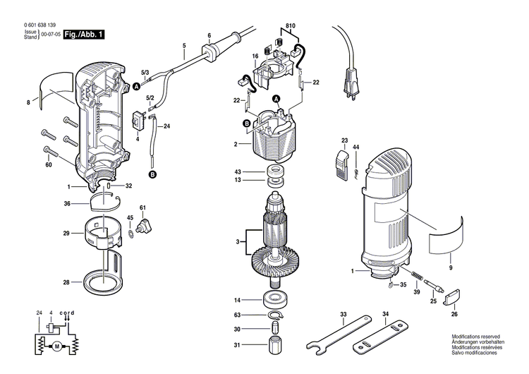 New Genuine Bosch 2610353931 Carbon-Brush Set