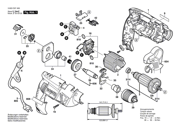 New Genuine Bosch 2610391620 Switch