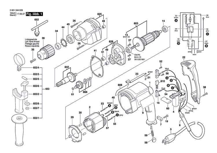 New Genuine Bosch 2610906123 Key Chuck