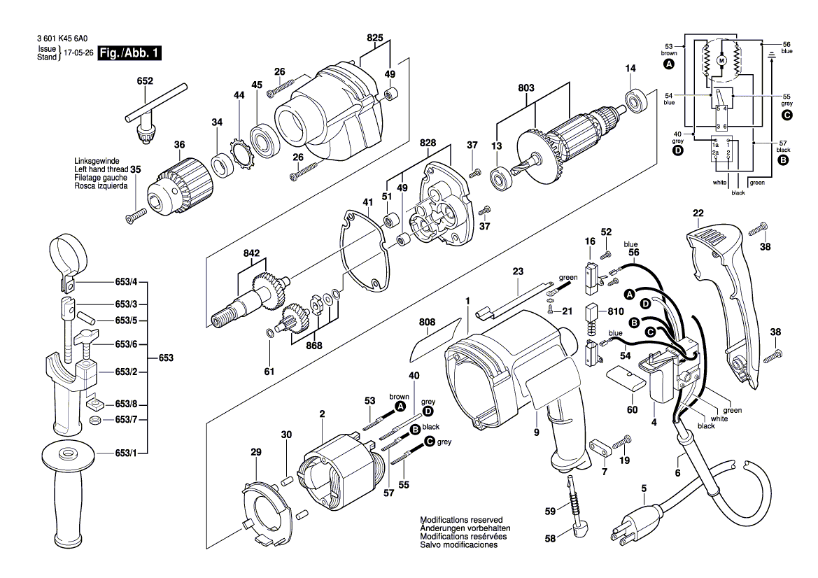 New Genuine Bosch 2610907525 Cross Recessed-Head Screw