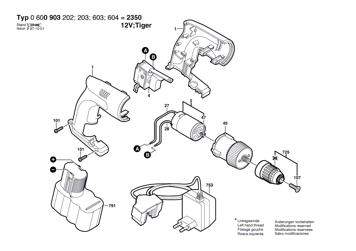 New Genuine Bosch 2610908303 Chuck