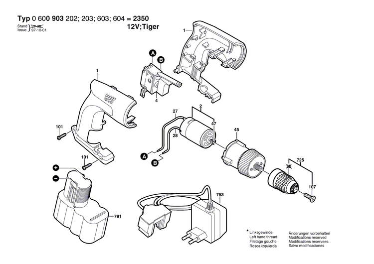 New Genuine Bosch 2610908303 Chuck