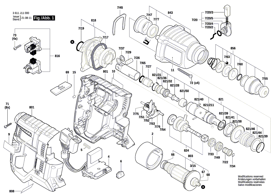 New Genuine Bosch 2610909077 axial flow fan