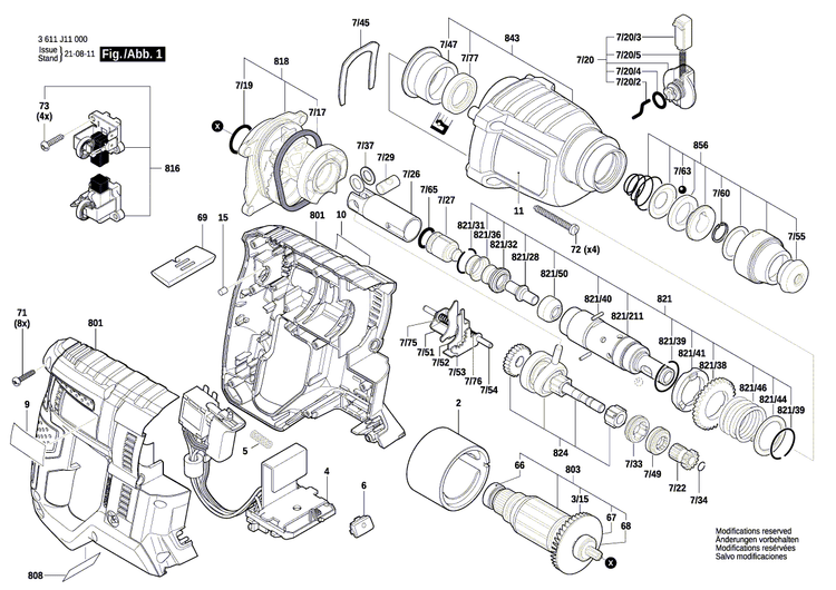 New Genuine Bosch 2610909077 axial flow fan