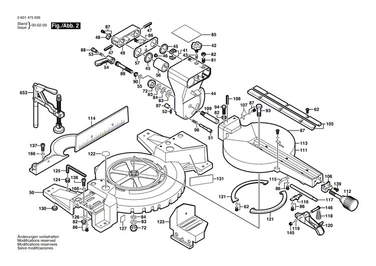 New Genuine Bosch 2610911553 Stop Rail