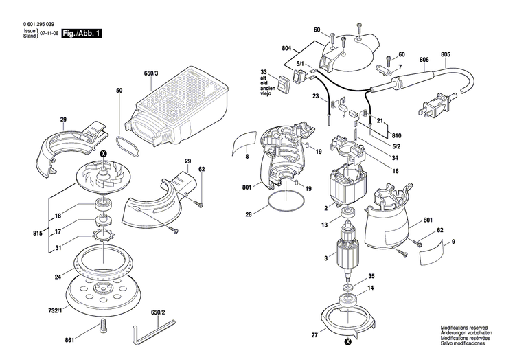 New Genuine Bosch 2610911975 Brush Holder