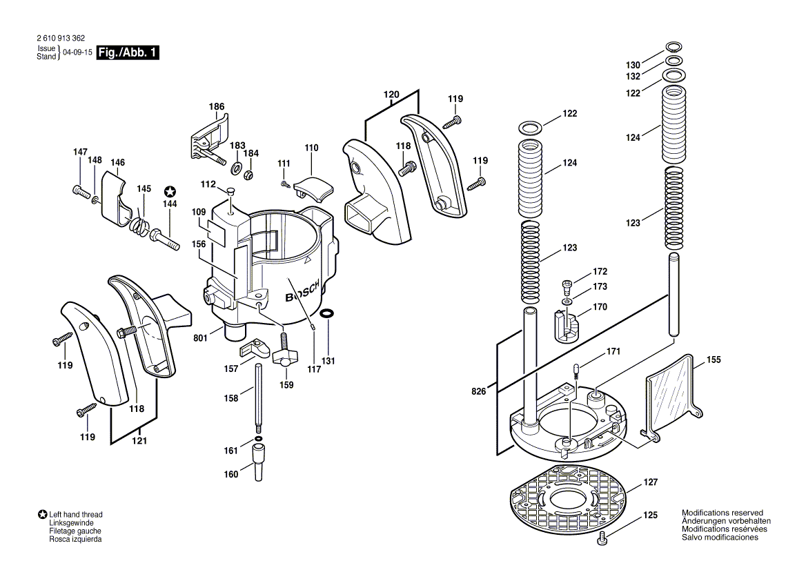 New Genuine Bosch 2610912597 Handle