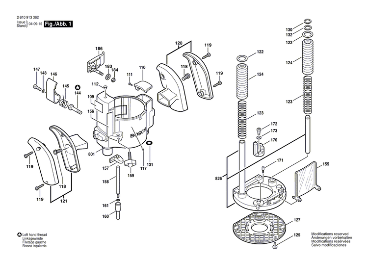 New Genuine Bosch 2610912597 Handle