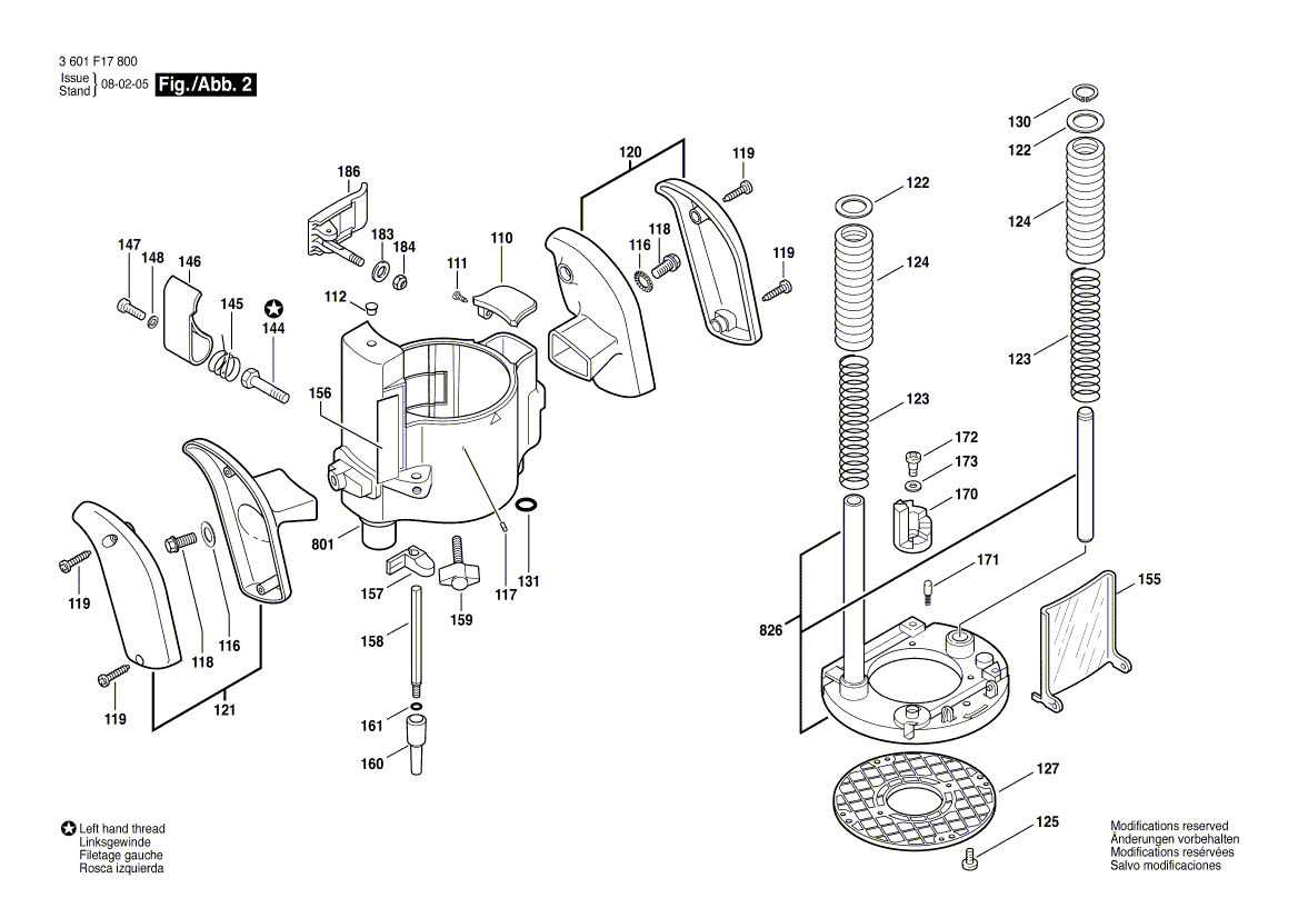 New Genuine Bosch 2610915060 Clamping Lever