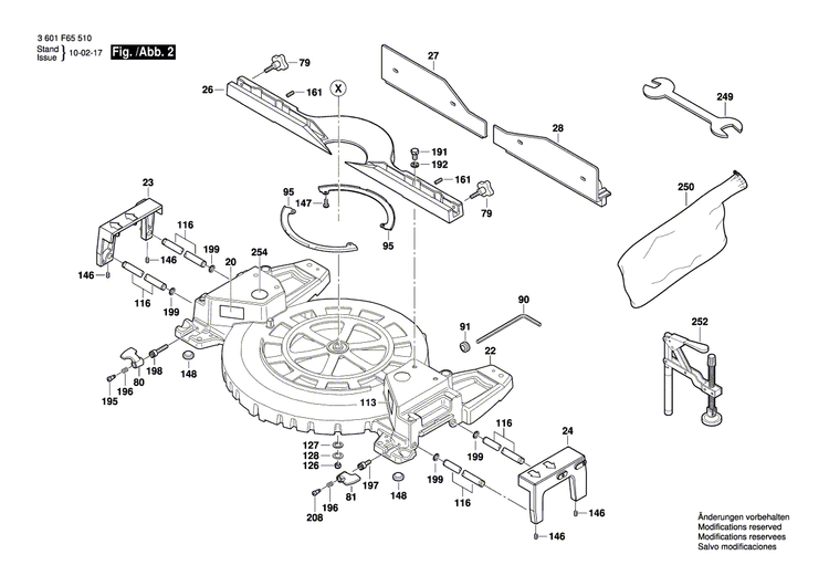 New Genuine Bosch 2610916793 Sliding Rail