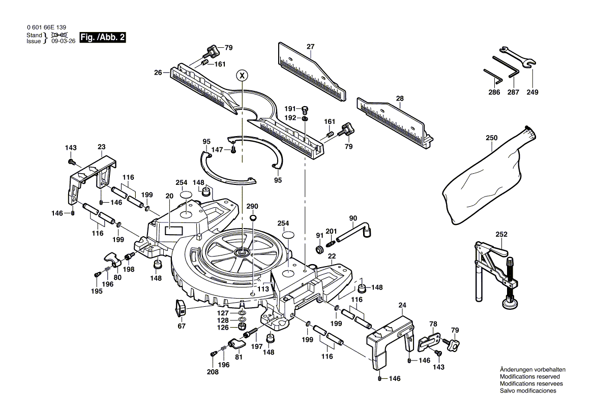 New Genuine Bosch 2610919260 Saw Table