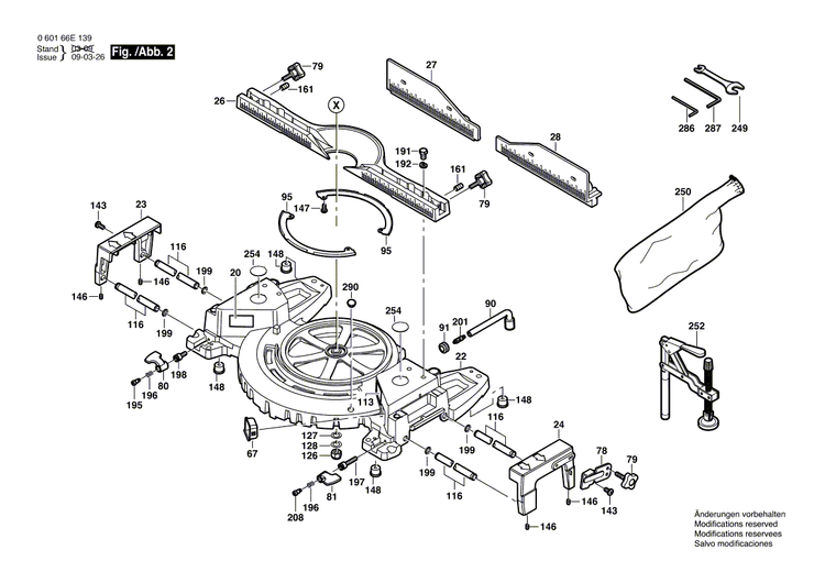 New Genuine Bosch 2610919260 Saw Table