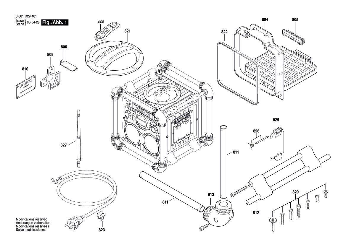 New Genuine Bosch 2610923578 Holding Fixture