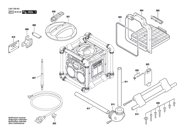 New Genuine Bosch 2610923578 Holding Fixture