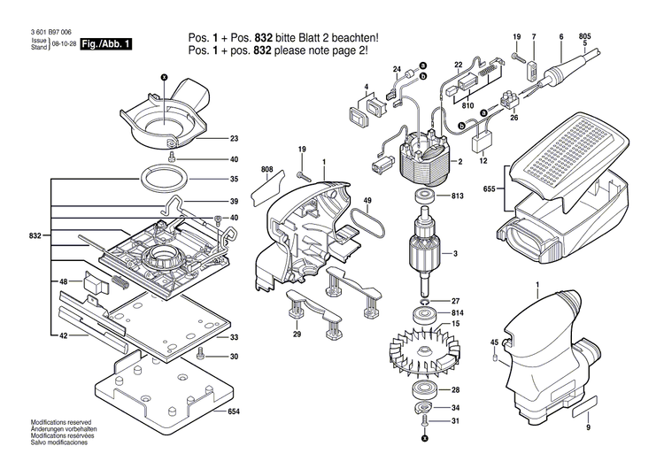 New Genuine Bosch 2610928031 Cable