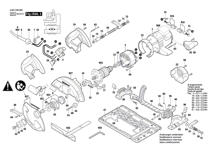 New Genuine Bosch 2610934305 Motor Housing
