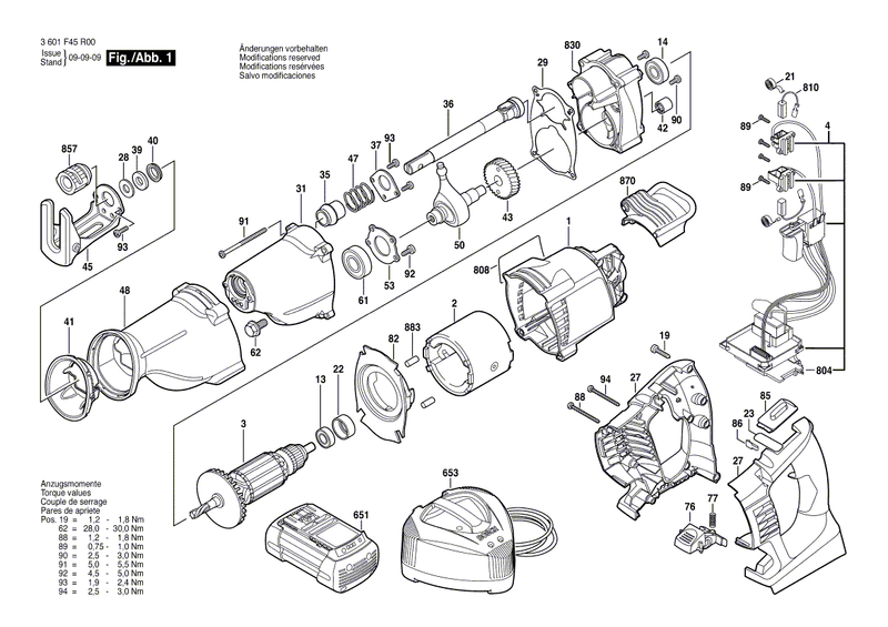 New Genuine Bosch 2610942123 Push-Button