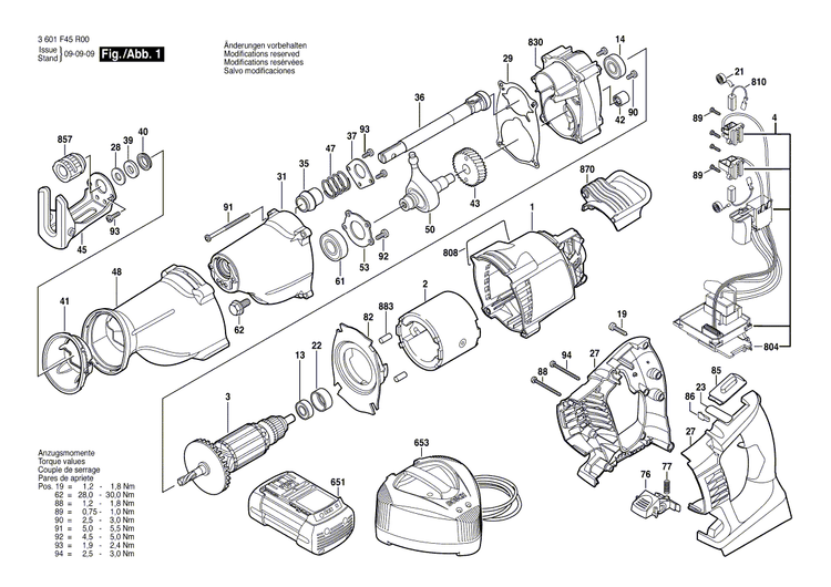 New Genuine Bosch 2610942123 Push-Button