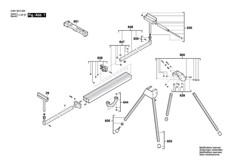 New Genuine Bosch 2610948662 Mounting Rail