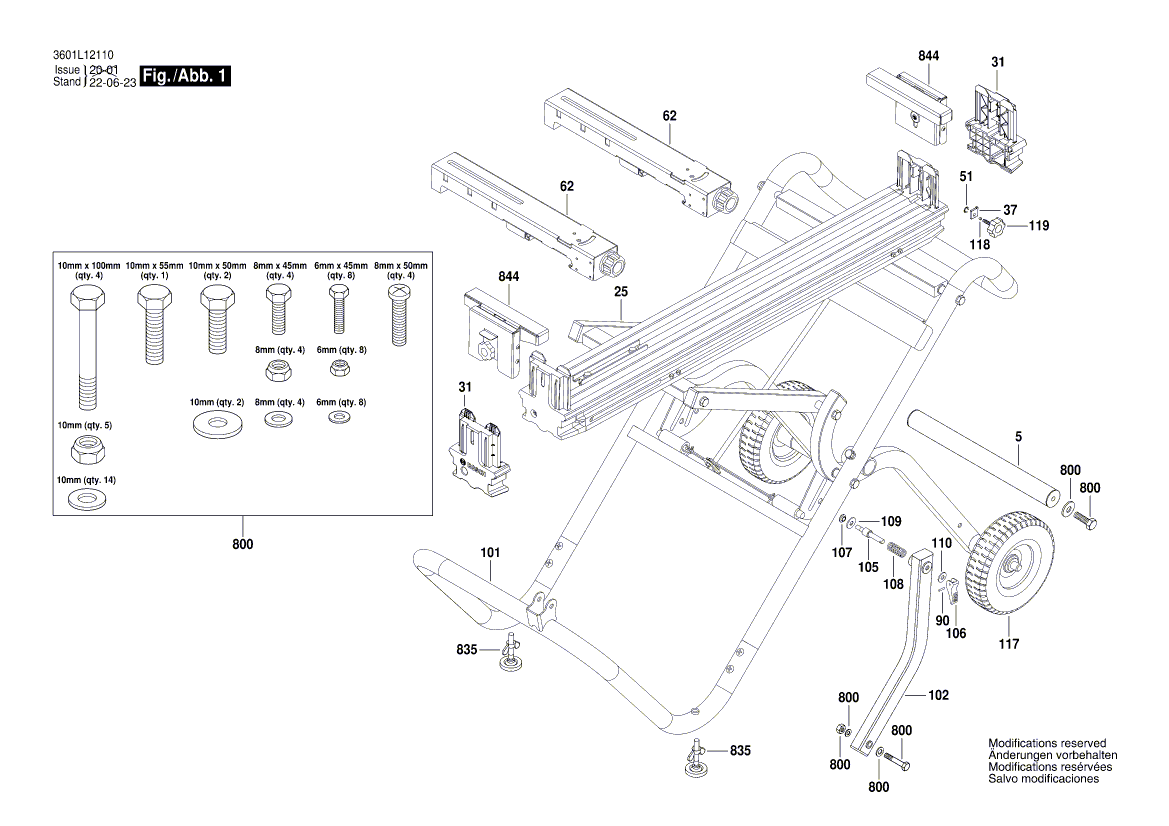 New Genuine Bosch 2610953398 Assembly Kit