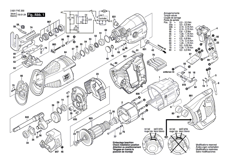 New Genuine Bosch 2610956870 Terminal Block