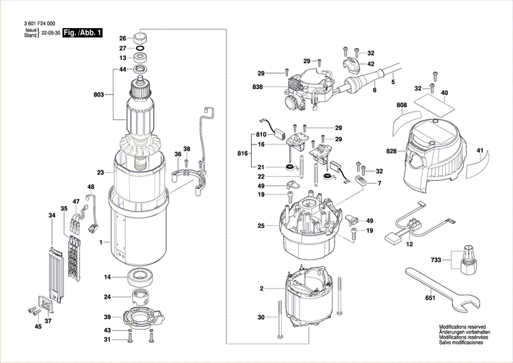 New Genuine Bosch 2610957811 Handle