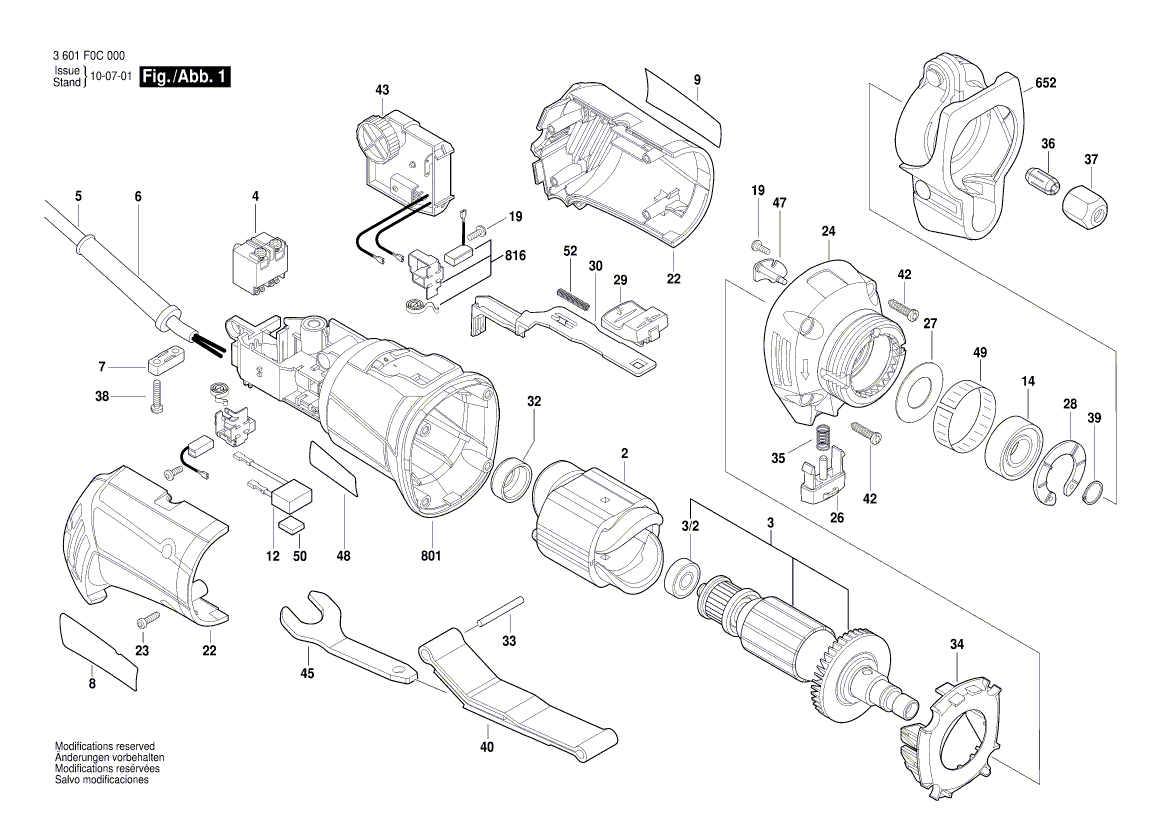 New Genuine Bosch 2610959393 Wrench Attachment
