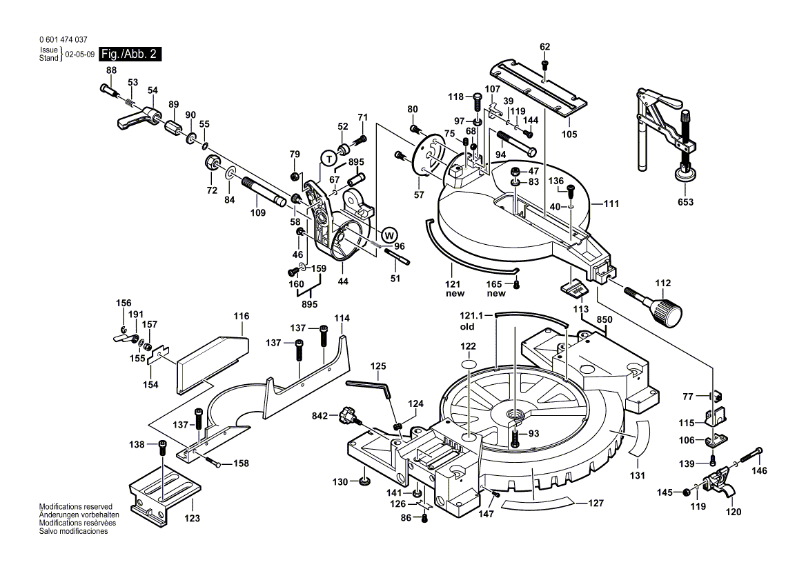 New Genuine Bosch 2610990525 Lever