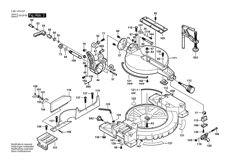 New Genuine Bosch 2610990525 Lever