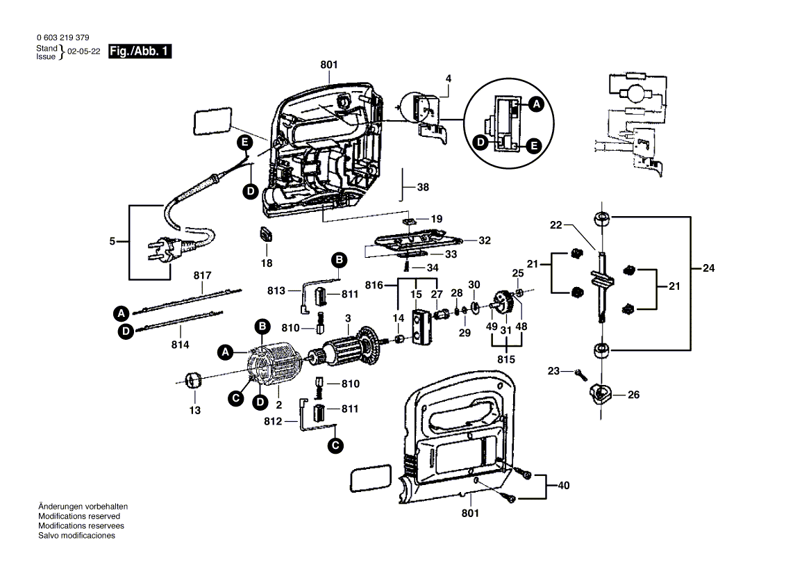 New Genuine Bosch 2610991256 Plunger Bar